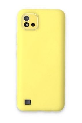 Oppo Realme C11 2021 Kılıf Içi Süet Sarı Renk Kamera Korumalı Kapak SKU: 430174