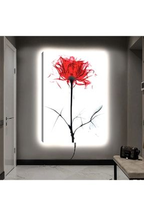Ledli 90x60 Modern Çizim Çiçek Kanvas Tablo ZLKVS118