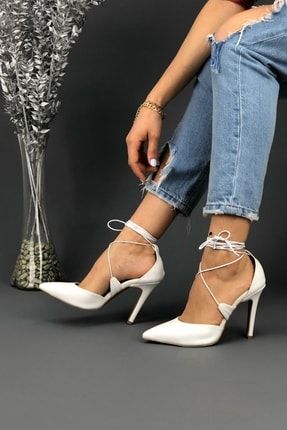 Kadın Beyaz Cilt Ayakkabı 01-38
