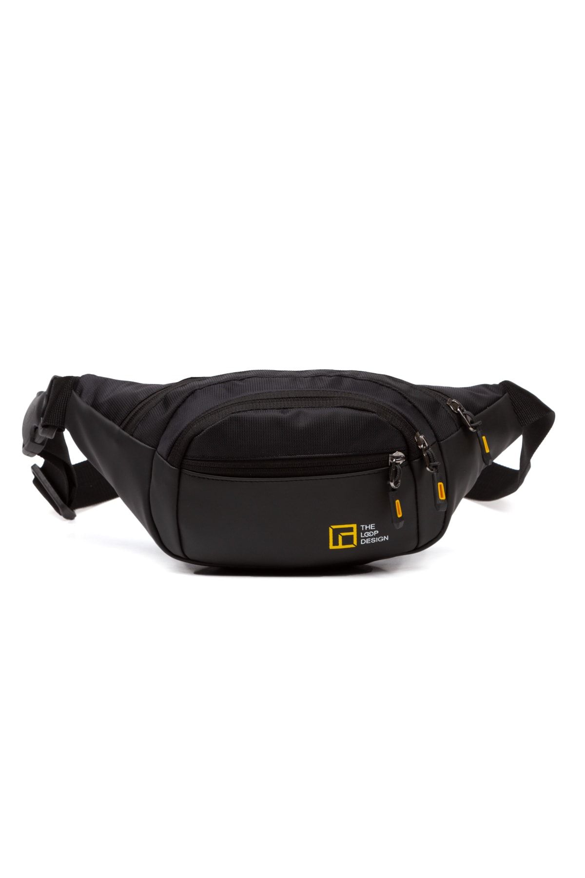 loopdesing Siyah Unisex Crossbody Sling Omuz Ve Bel Çantası Çapraz Ayarlanabilir Askılı Çanta, Free Bag RN11478
