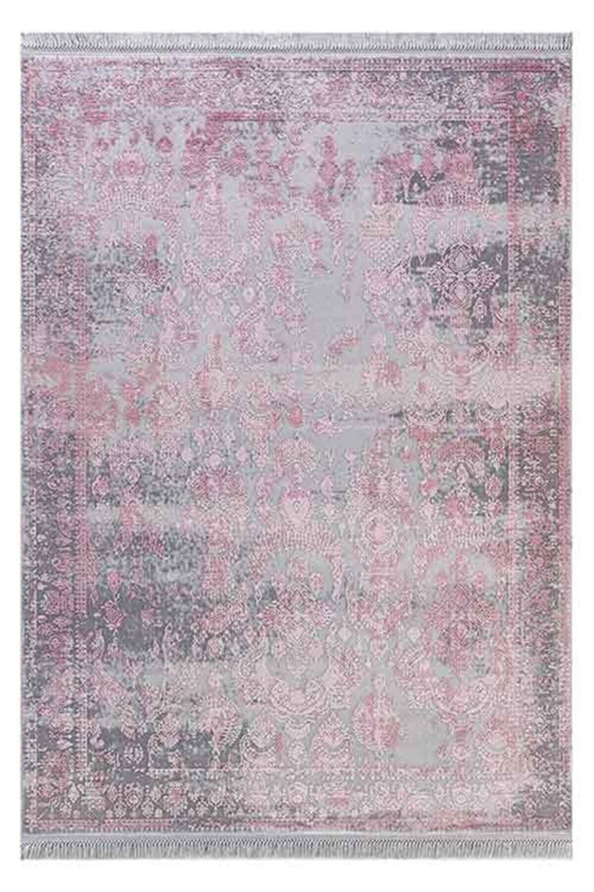 Artemis Halı Inspiration 0650a Gri Pembe Modern Desen Makine Halısı