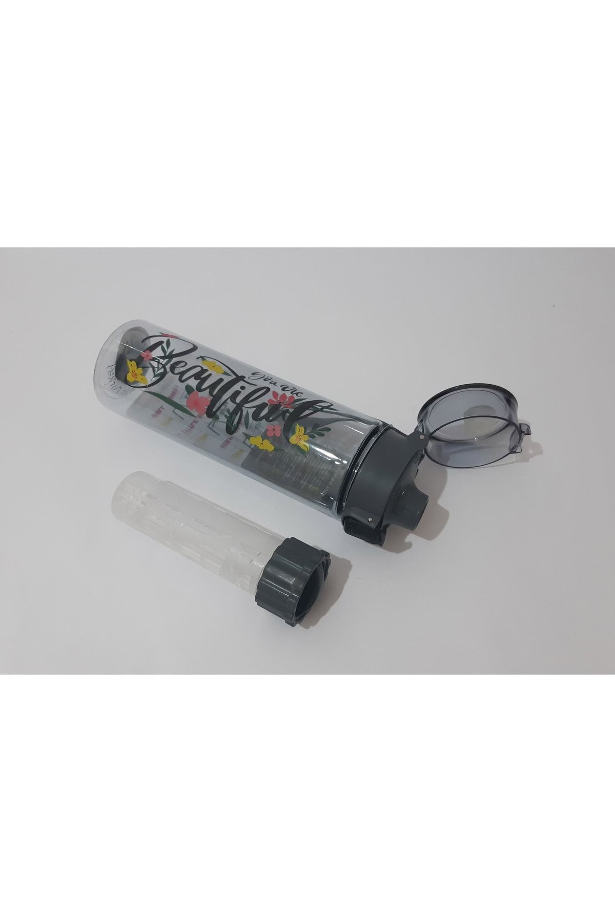renkli çiçekler-Water Bottle 800 ml Water Bottle with Tank Water Bottle 6
