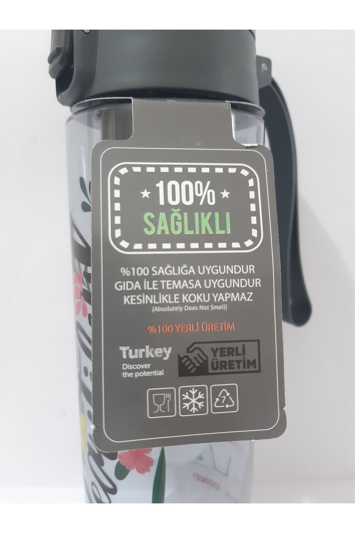 renkli çiçekler-Water Bottle 800 ml Water Bottle with Tank Water Bottle 8