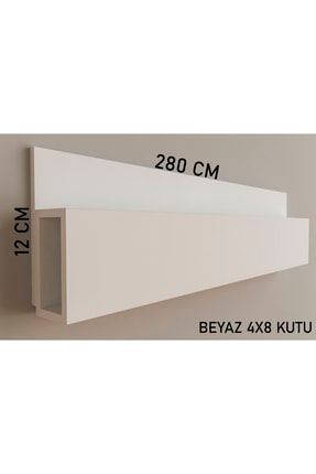 Beyaz 4x8 Cm Kutulu Lambri Duvar Kaplama Paneli - 1 Adet (12X280CM) P107S5660