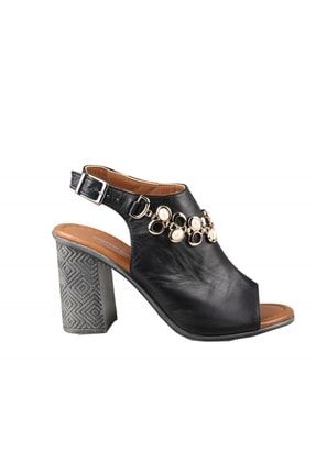 Pc-51830 Siyah Kadın Topuklu Ayakkabı