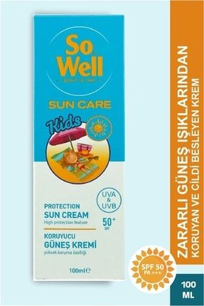 So Well Kids Sun Cream Spf 50+ Uva & Uvb 100 ml frx so well02
