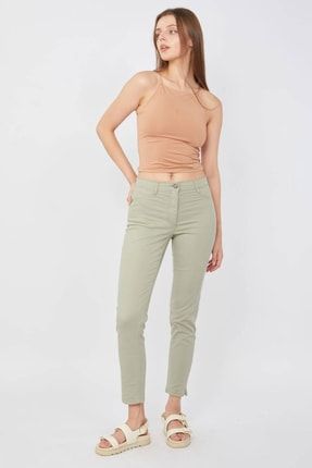 Kadın Çağla Yeşili Slim Fit Jean Pantolon Tayt C11982
