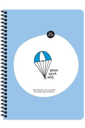 Hisli Şeyler 18,5x25 80 Yaprak Defter Çizgili Sert Kapak Spiralli Stickerli KES-800