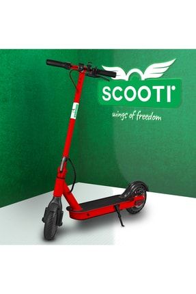 Kırmızı Katlanabilir Farlı Elektrikli Scooter SCOOTI SC-33B