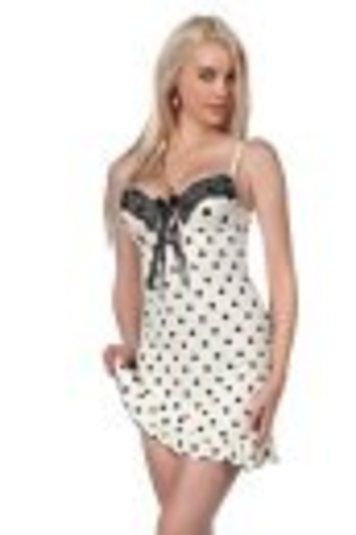 Miorre Push-up Dolgulu Puantiyeli Gecelik Takım