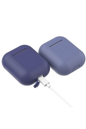 Airpods 2 Silikon Kablosuz Bluetooth Kulaklık Koruyucu Kılıf Uyumlu WH00004064459
