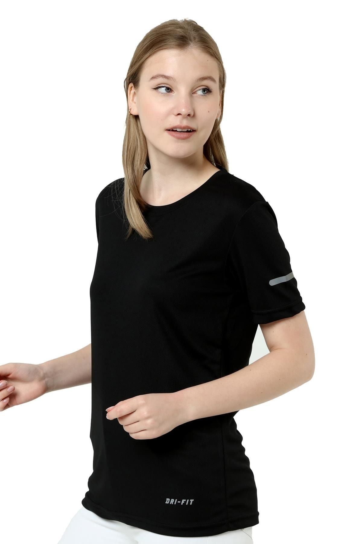 GHASSY CO. Kadın Nem Emici Hızlı Kuruma Atletik Teknik Performans T-shirt