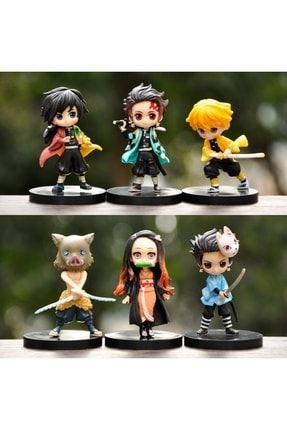 Anime 6 Adet Iblis Avcısı Şekil 7cm Kimetsu Hiçbir Yaiba Figürü Posket Kamado Tanjirou Kamado Nezuko Anime 6 adet