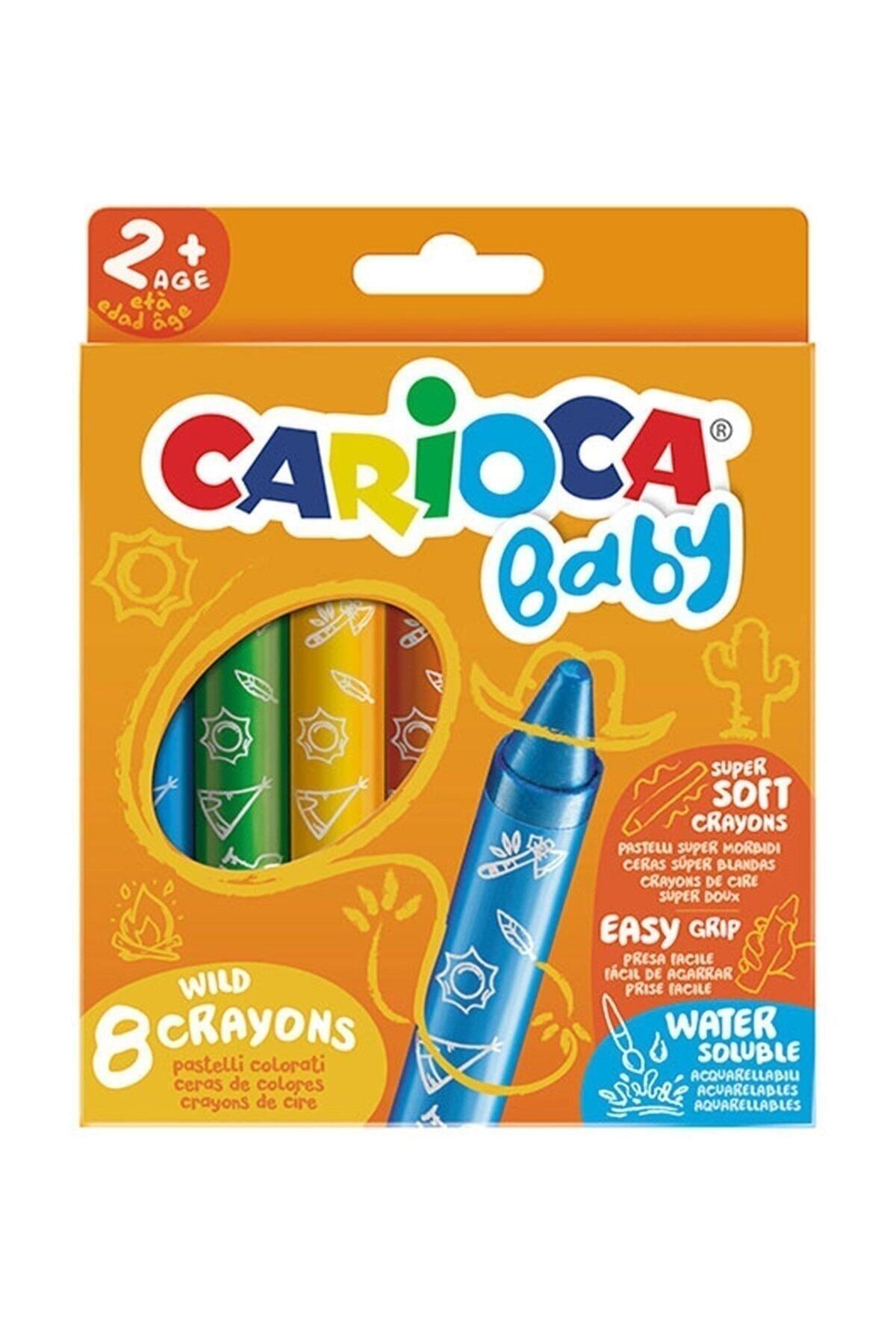 CARIOCA Jumbo Bebek Elleri Kirletmeyen Pastel Boya Kalemi 8li 2 Yaş+