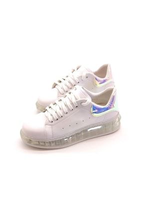 Yüksek, Şeffaf Taban, Air, Fashion, Sneaker, Spor Ayakkabı Beyaz Neon Mix Renk 2024-23