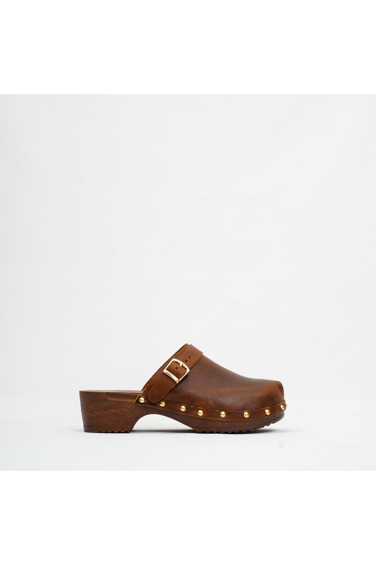 دمپایی چند رنگ زنانه قهوه پاشنه چرمی اصلی TK02 DaphneSandals