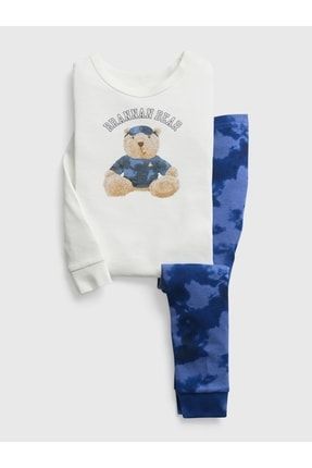 Kız Bebek Mavi 100% Organik Pamuk Brannan Bear Pijama Takımı 778574