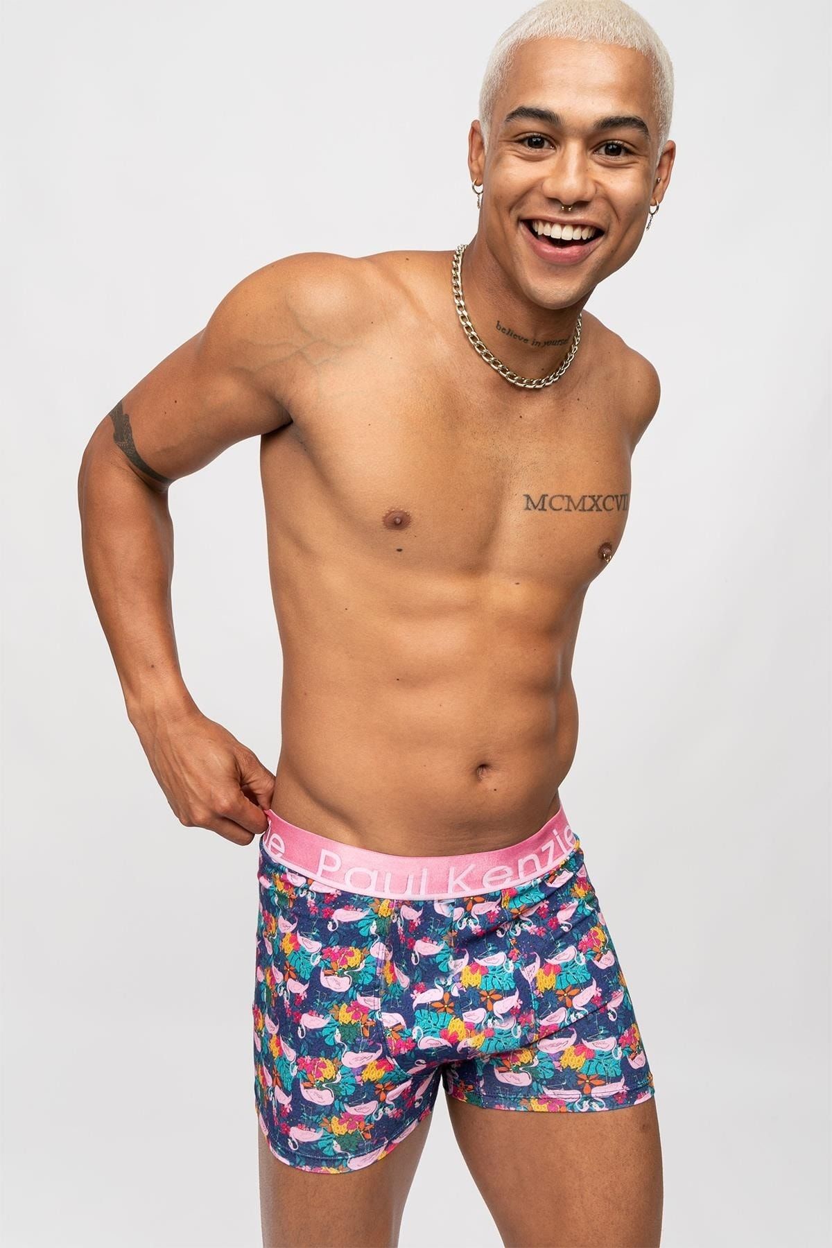 Paul Kenzie-Unique Effect Patterned Men's Boxers Flamingo 3