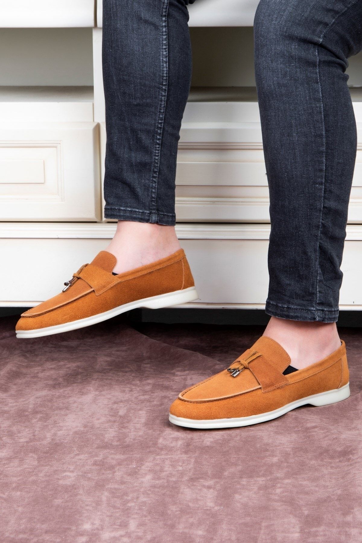 Ducavelli-Cerrar Wildleder Echtleder Herren Freizeitschuhe Loafer Schuhe Hellbraun 5