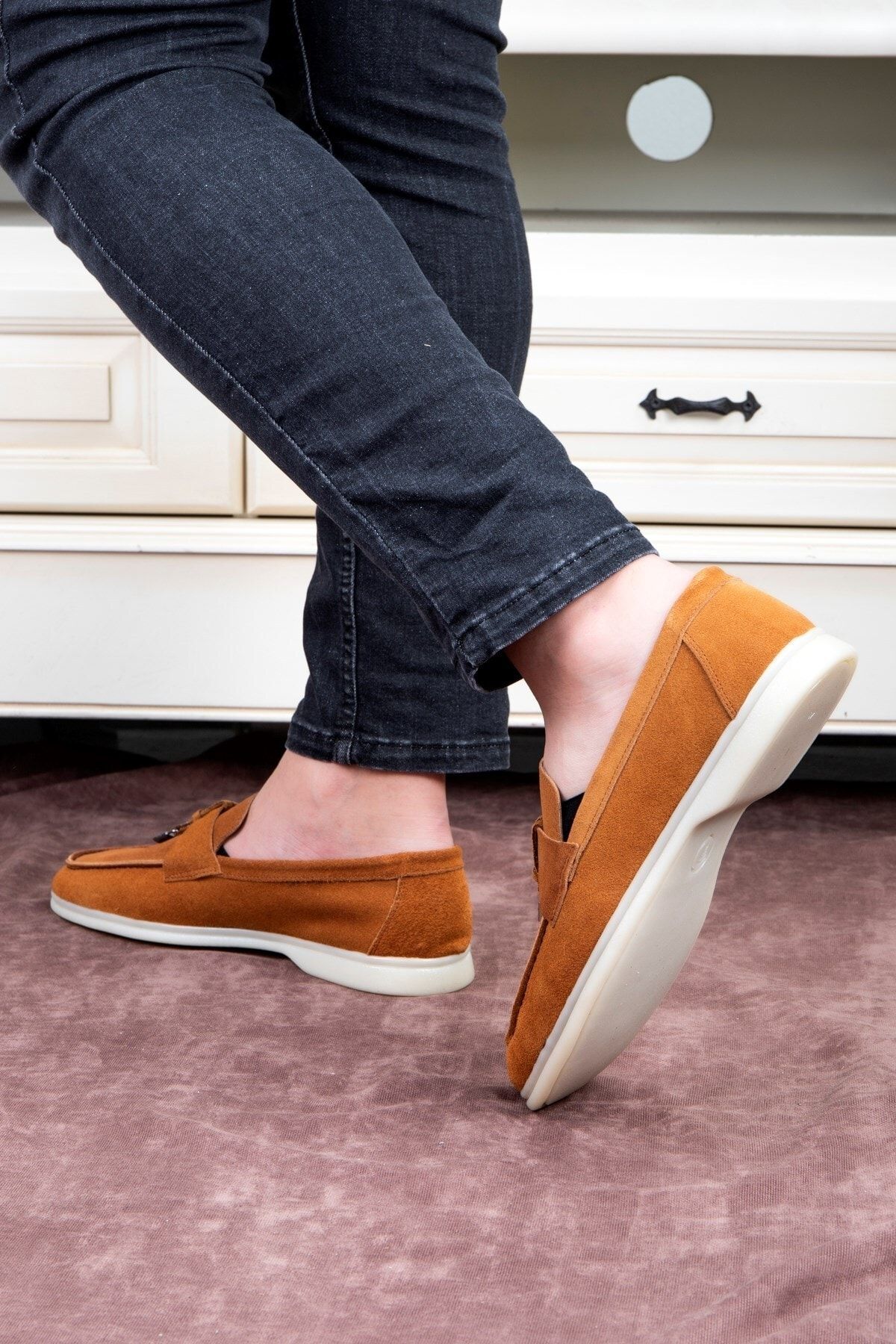 Ducavelli-Cerrar Wildleder Echtleder Herren Freizeitschuhe Loafer Schuhe Hellbraun 7