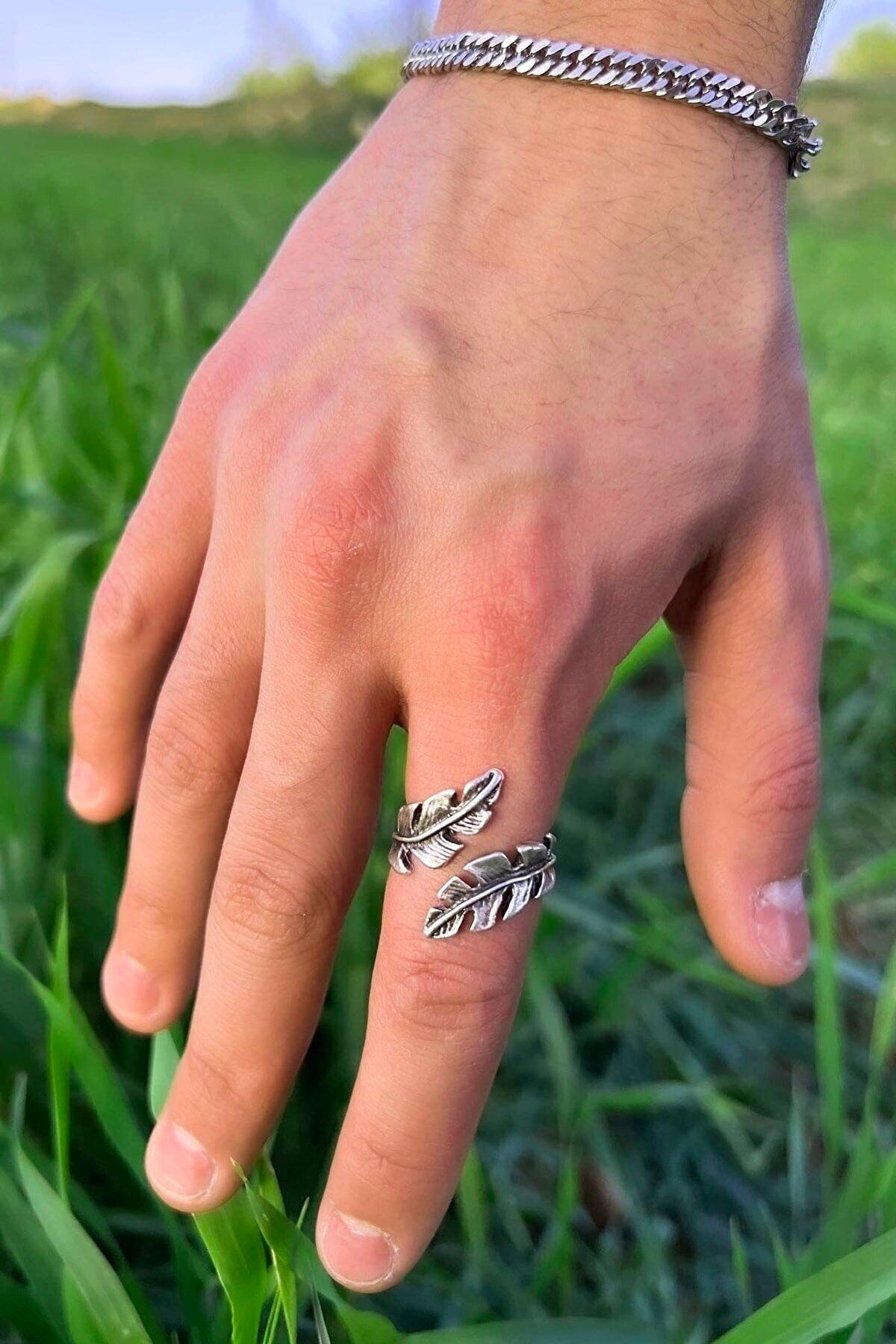 Feather ring cheap for men