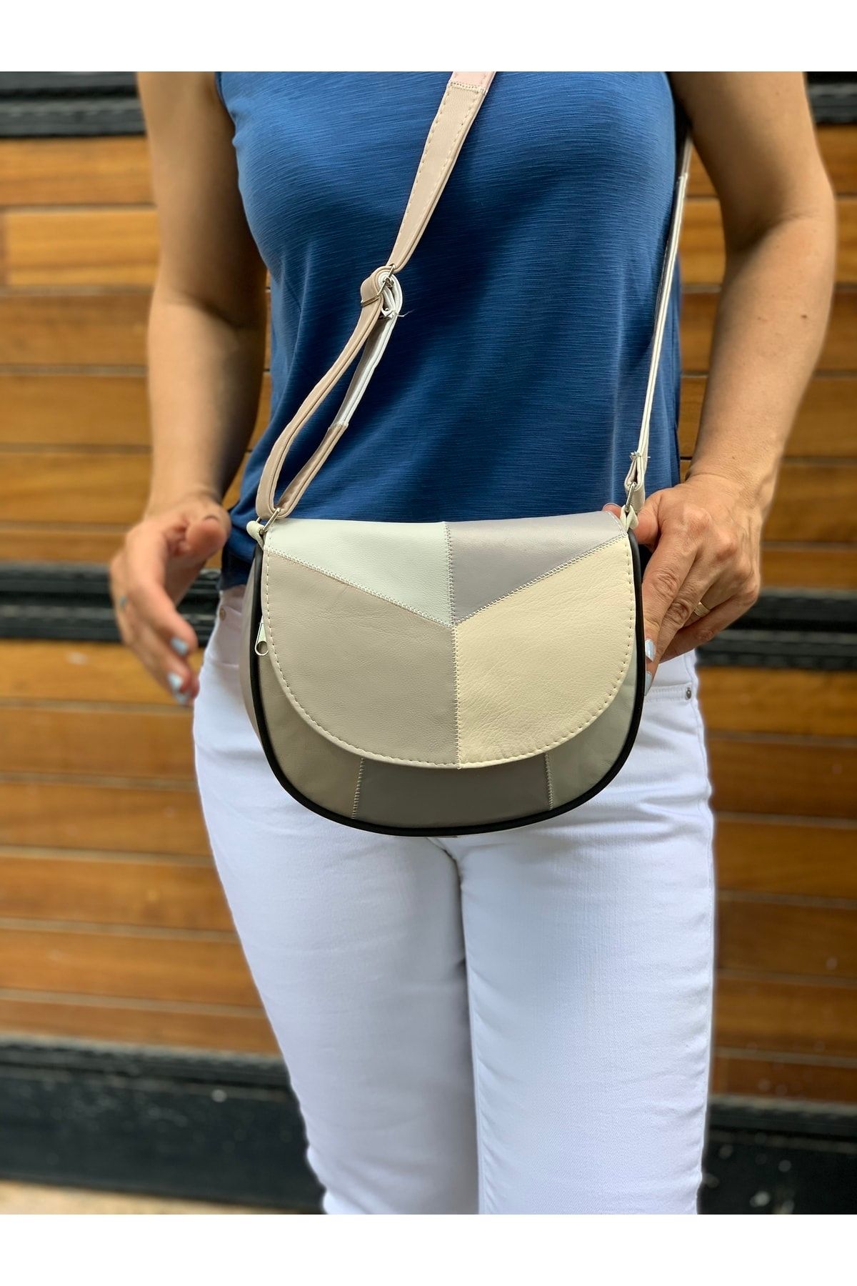Deribag Genuine Leather Small Size Crossbody Women s Bag Multi Color 21 20 7 Cm