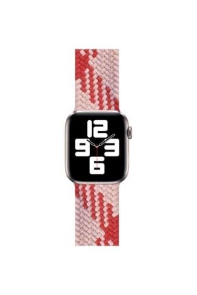 Apple Watch 45mm Kordon Kayış Bileklik Örgülü Medium Watch 7 Serisi SKU: 274245