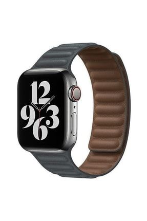 Apple Watch Kordon Baklalı Deri Magnet Kayış 38 Mm 40 Mm Se-6-5-4-3-2-1 Seri SKU: 218464