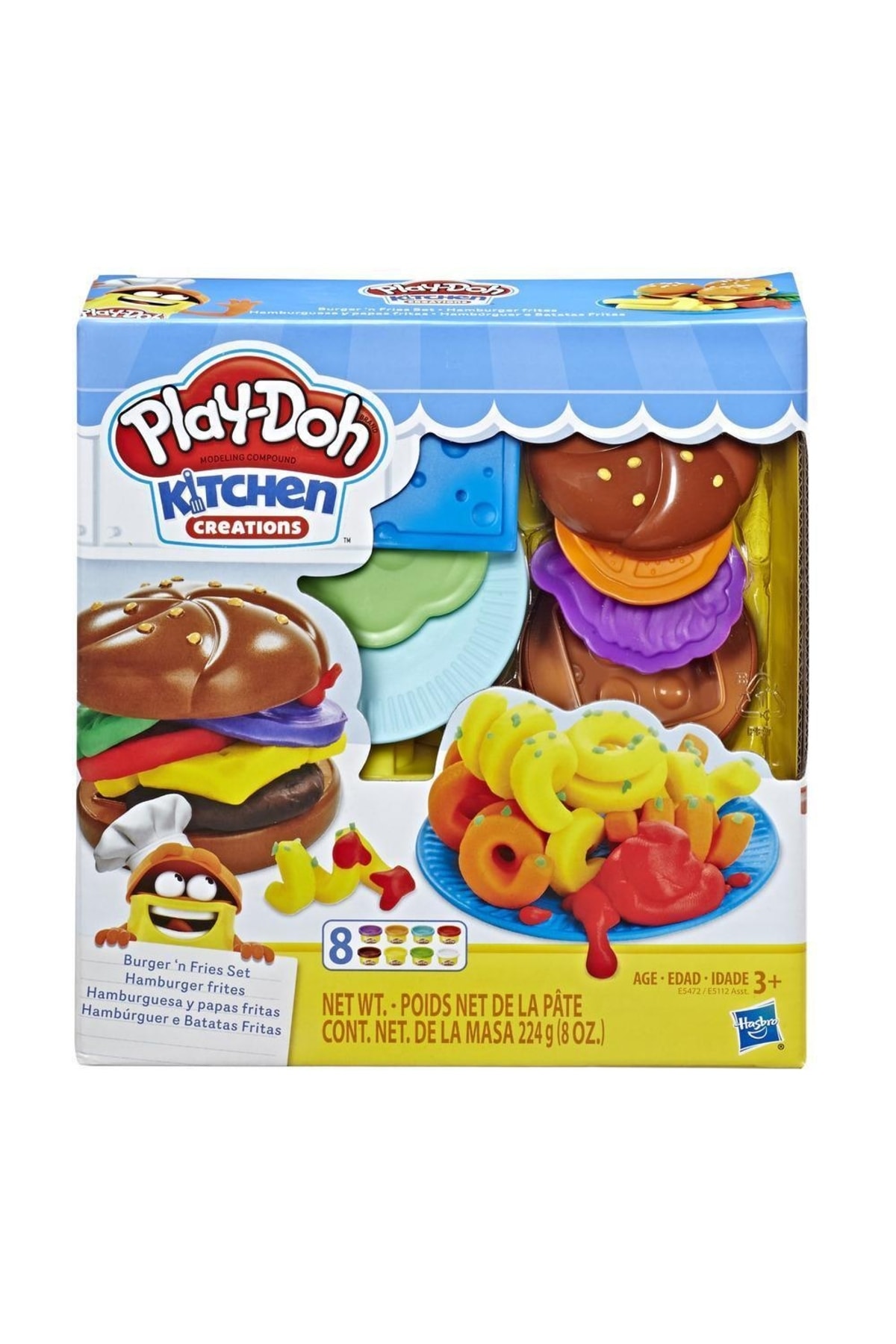 Play Doh Play-doh Mutfak Atölyesi Hamburger Ve Patates Kızartması Seti -e5472