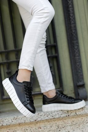 Siyah - Ortopedik Memory Foam Taban Rahat Günlük Kadın Spor Ayakkabı Sneaker RprsPrda