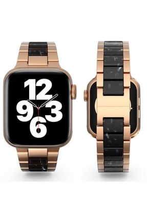 Apple Watch 2 3 4 5 6 Se 42mm 2 3 4 5 6 Se Metal Gövde Üzerinde Renkli Reçine Taşlı Tasarım Kordon SKU: 314231