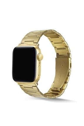 Apple Watch Seri 2/3/4/5/6/se 38mm Üçgen Parçalı Metal Kordon Gold SKU: 380258