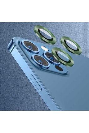 Iphone 13 Pro Ile Uyumlu Kamera Lens Koruyucu Cam 3lü Mercek Yeşil Lens Camı SKU: 205015