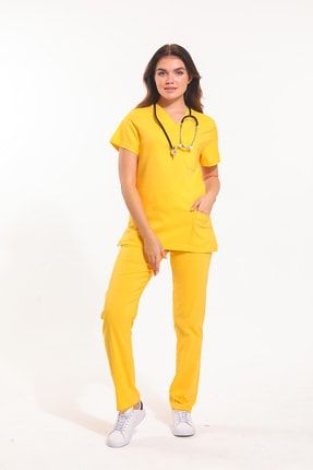 Drlinee Cerrahi Sarı Likralı Takım (beden Ve Renk Seçenekli) DR6