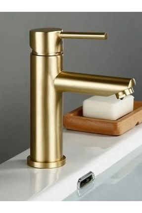 Kca Gold Altın Kaplama Kartal Sabit Banyo Lavabo Bataryası Musluğu Çeşmesi Çift Su Girişli Kcagldkrtllvb