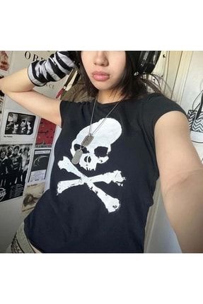 Pirates Skull Siyah Yarım T-shirt arspirates