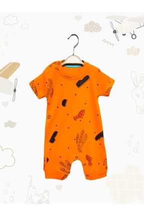Bebek Kıyafetleri Penye Çıtçıtlı Bebek Tulum Modelleri Organik %100 Bloomberg Pamuklu BW-TULUM-KAKTÜS
