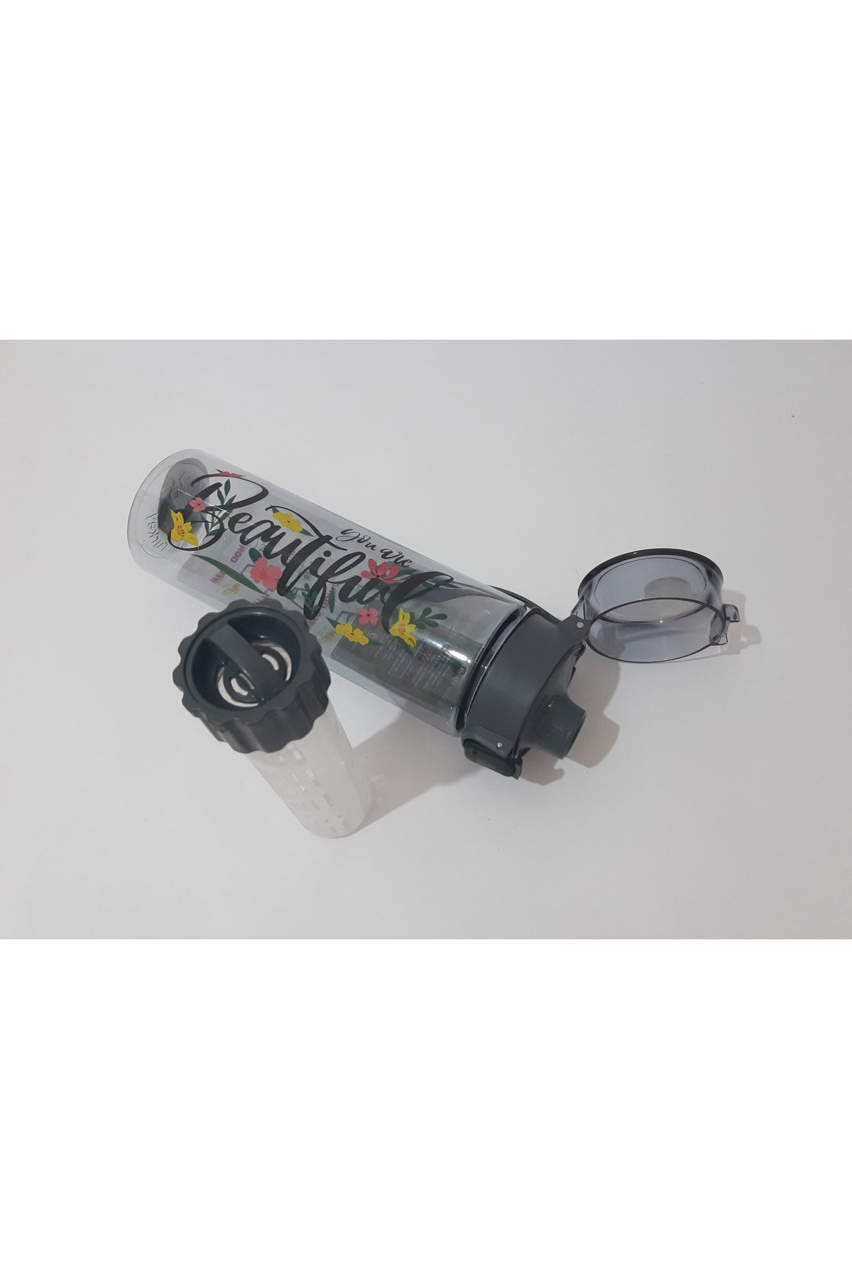 renkli çiçekler-Water Bottle 800 ml Water Bottle with Tank Water Bottle 7