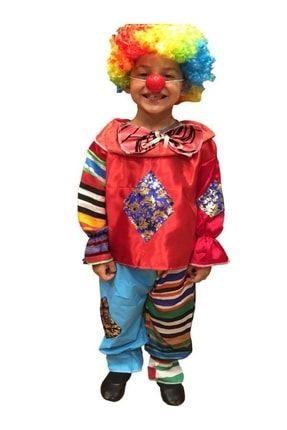 Çocuk Palyaço Kostümü Palyaco Kıyafeti Palyaço Peruğu Burunu Dahil Dilekpalyaco23