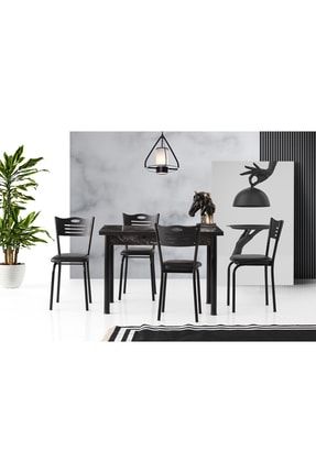 Smart Açılır Mutfak Masası Ve 4 Adet Sandalye Takımı 70*110 Cm MAVMMSA01