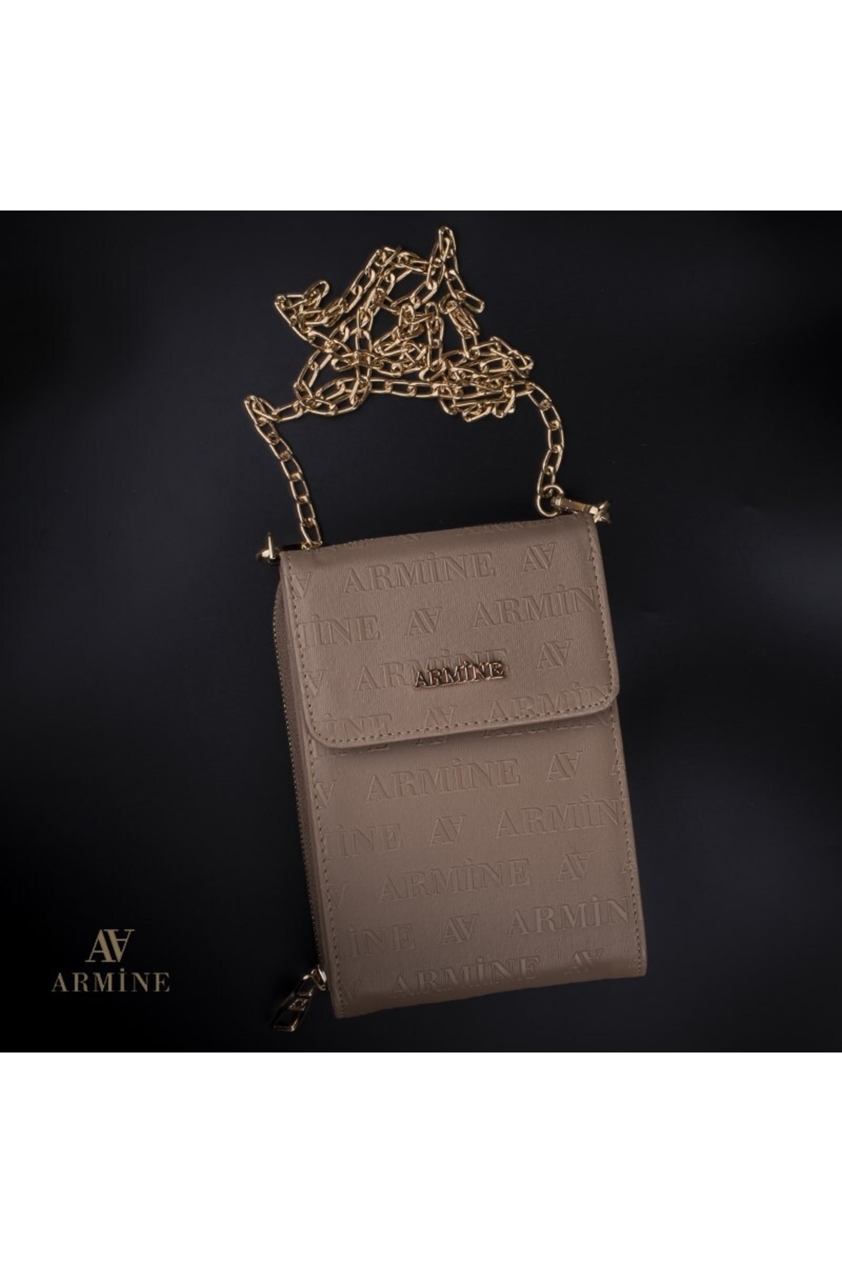 کیف مجلسی Armine اورجینال زنانه برند آرمین A22N000675850 Women's Mink Laser Printed Bag with Chain Strap - تصویر 3