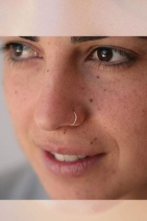 Gümüş Halka Burma Sarmal Hızma Burun Piercing Nose Ring P132575S1711