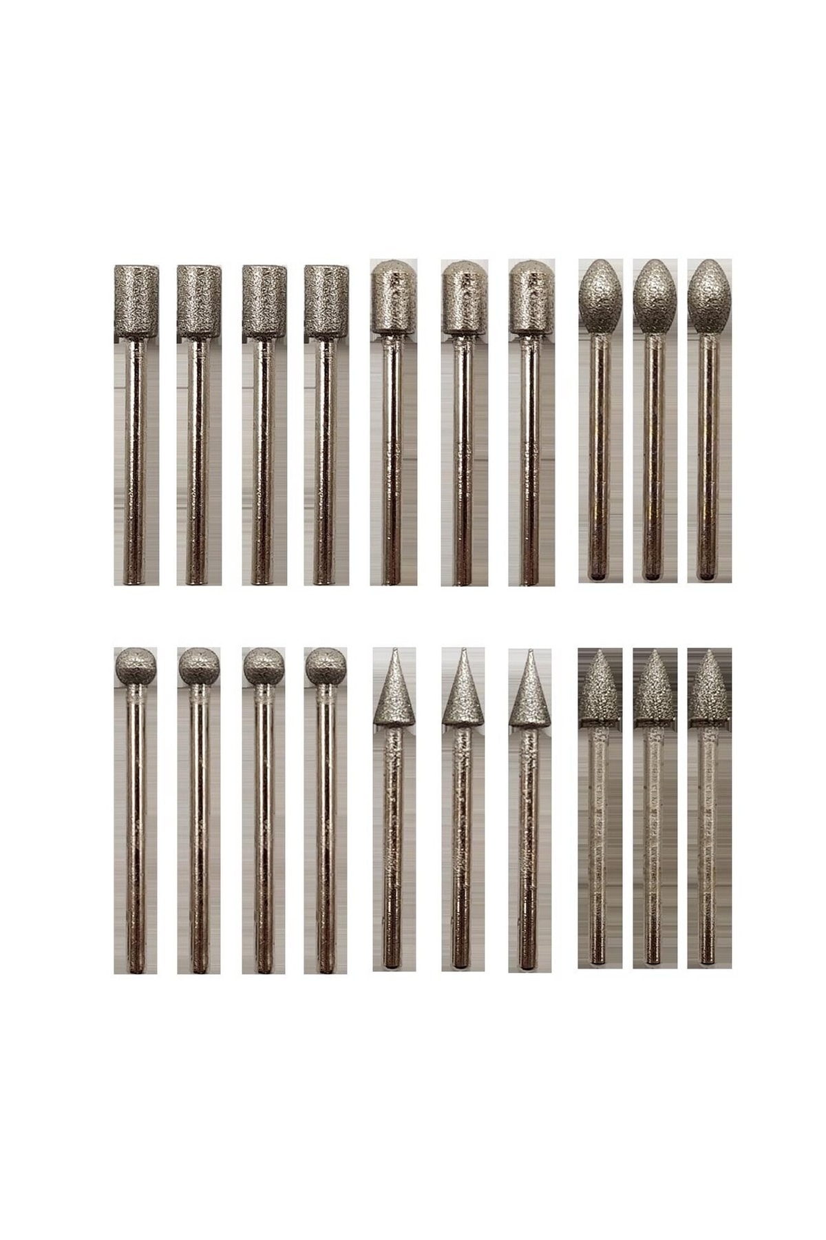 Diamond Glazing Stonemason Engraving Mill Grinding Bit Set 20 Pieces