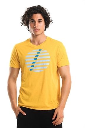 Men Tshirt Erkek Sarı Tshirt 22552-22