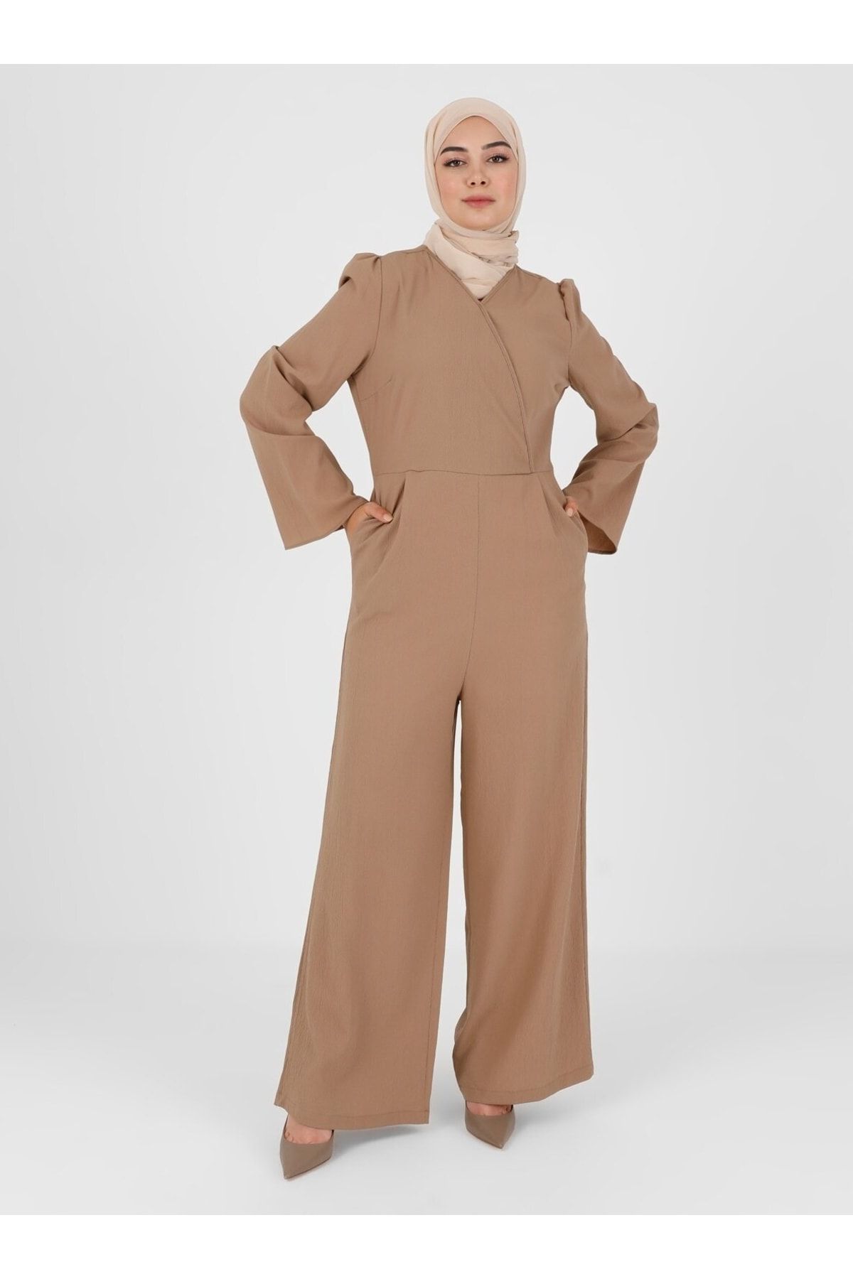 Tavin-Plain Overalls - Mink - 3