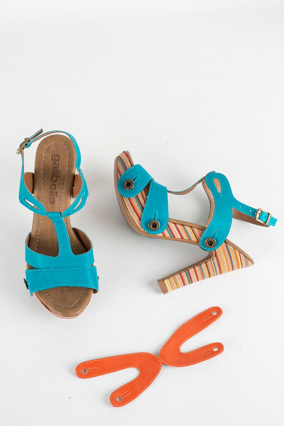 Galibelle-Deise Imported Women's Comfortable & Light Heeled Sandals Available in 2 Different Models (Replaceable Leather Upper Part) 2