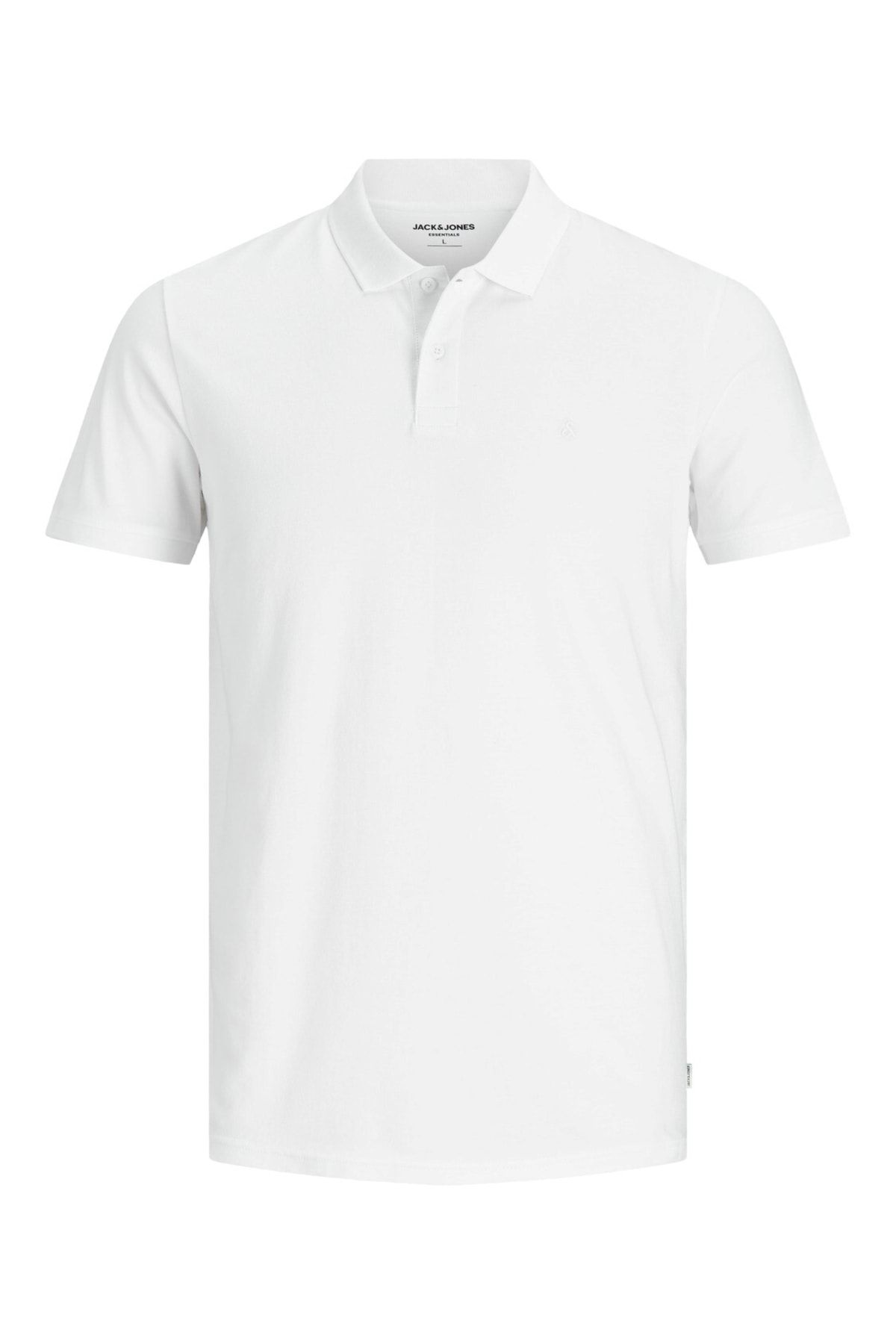 تی شرت یقه پولو سفید مردانه POLO SS NOOS SLIM FIT YAKA Jack Jones Jack & Jones