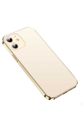 Iphone 11 Uyumlu Kılıf Kamera Korumalı Metal Çerçeveli Tpu Bobo Kapak Gold T22568GRM