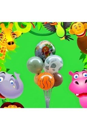 Safari Temalı 7'li Balon Standı 7 Adet Balon safaristand7balonluGY