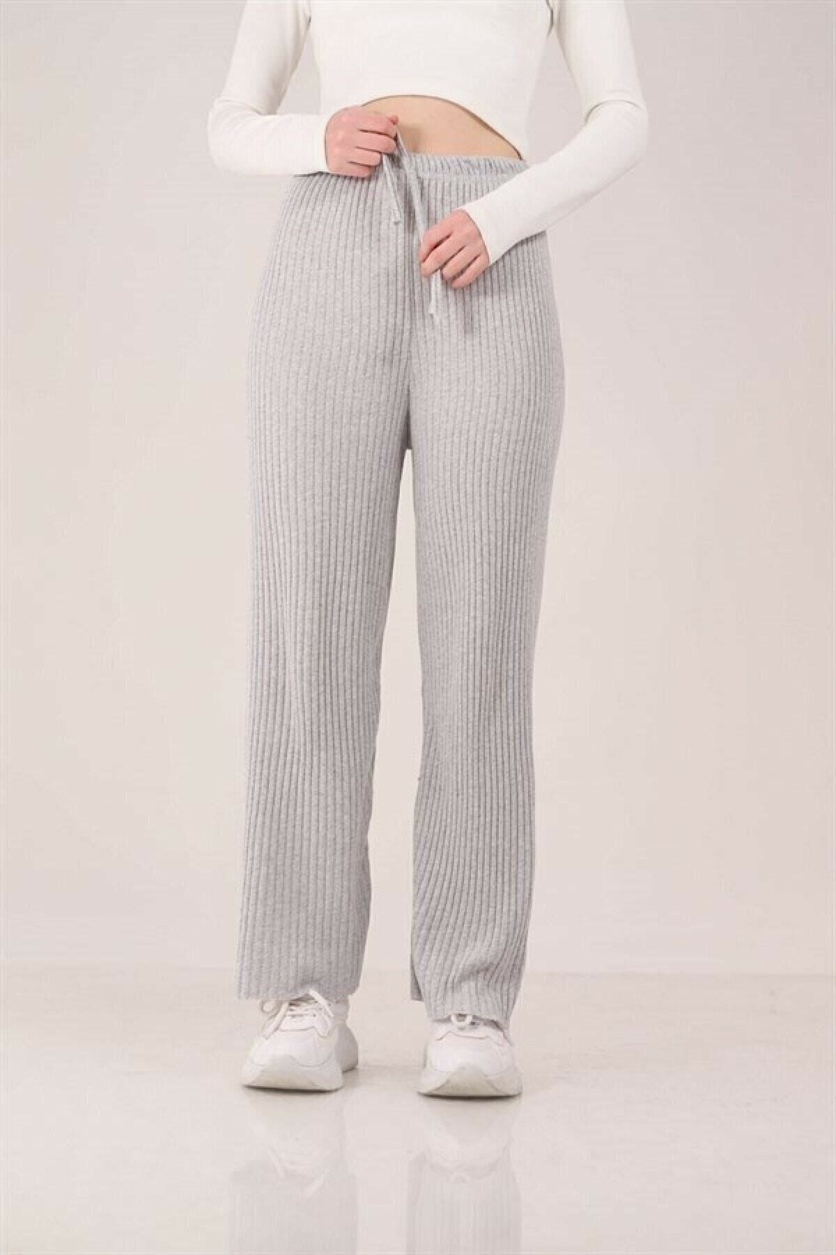 Grey casual trousers womens store